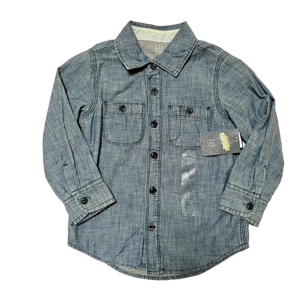 NWT Gap Lined Denim Shirt Shacked Size 4